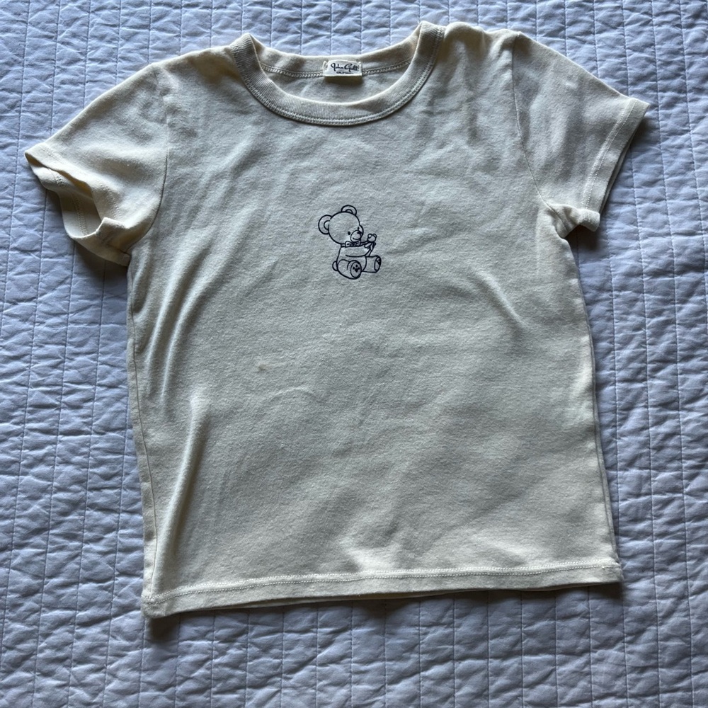 baby tee with teddy bear